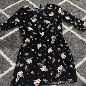 Black flower dress